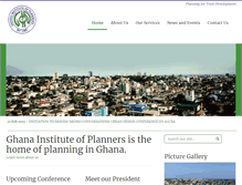 Tablet Screenshot of ghanainstituteofplanners.com